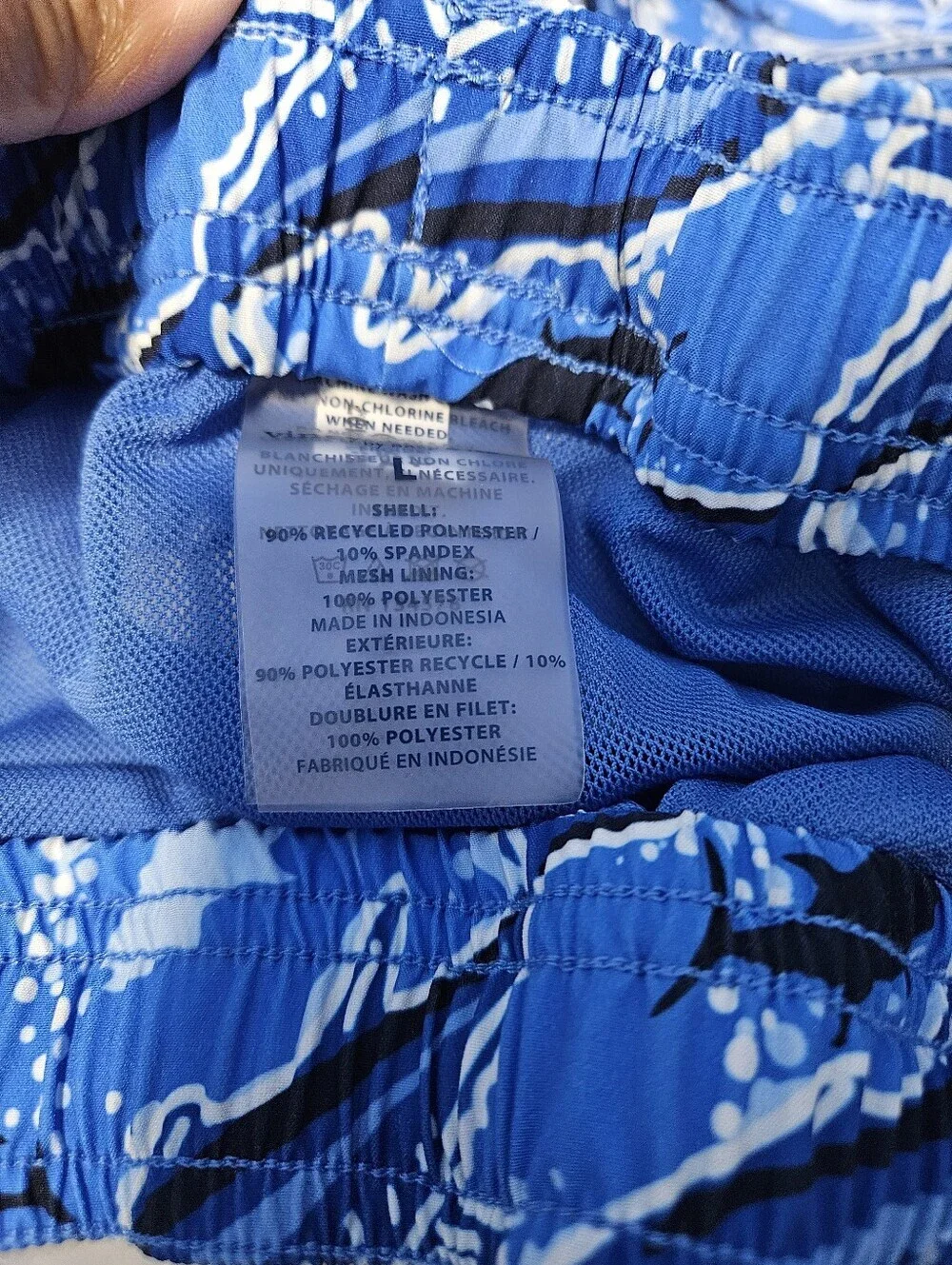 Vineyard Vines Boys' Blue Printed Chappy Swim Trunks In Tide Blue Fishing